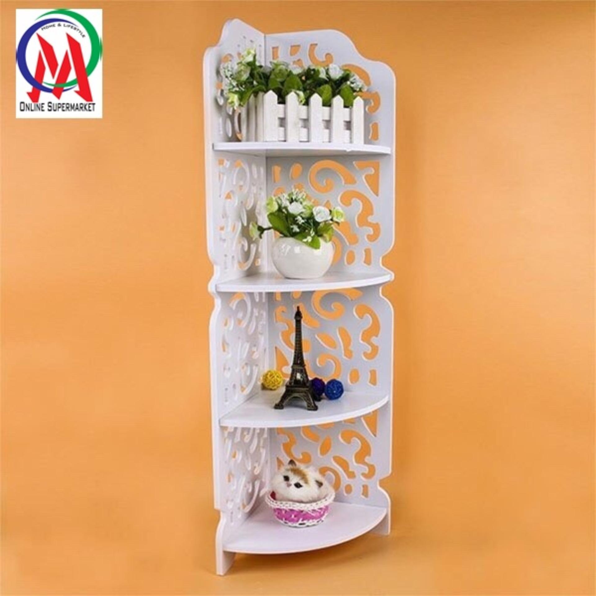 [HCM]Kệ Góc 4 Tầng Hoa Văn Gỗ