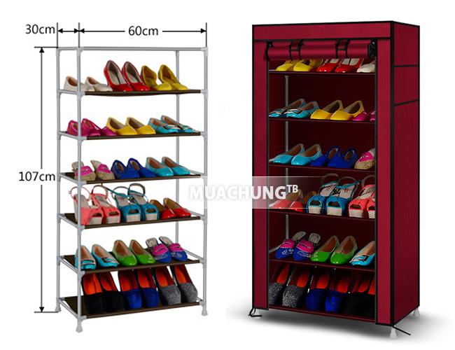 TỦ VẢI ĐỰNG GIÀY DÉP 7 TẦNG 6 NGĂN