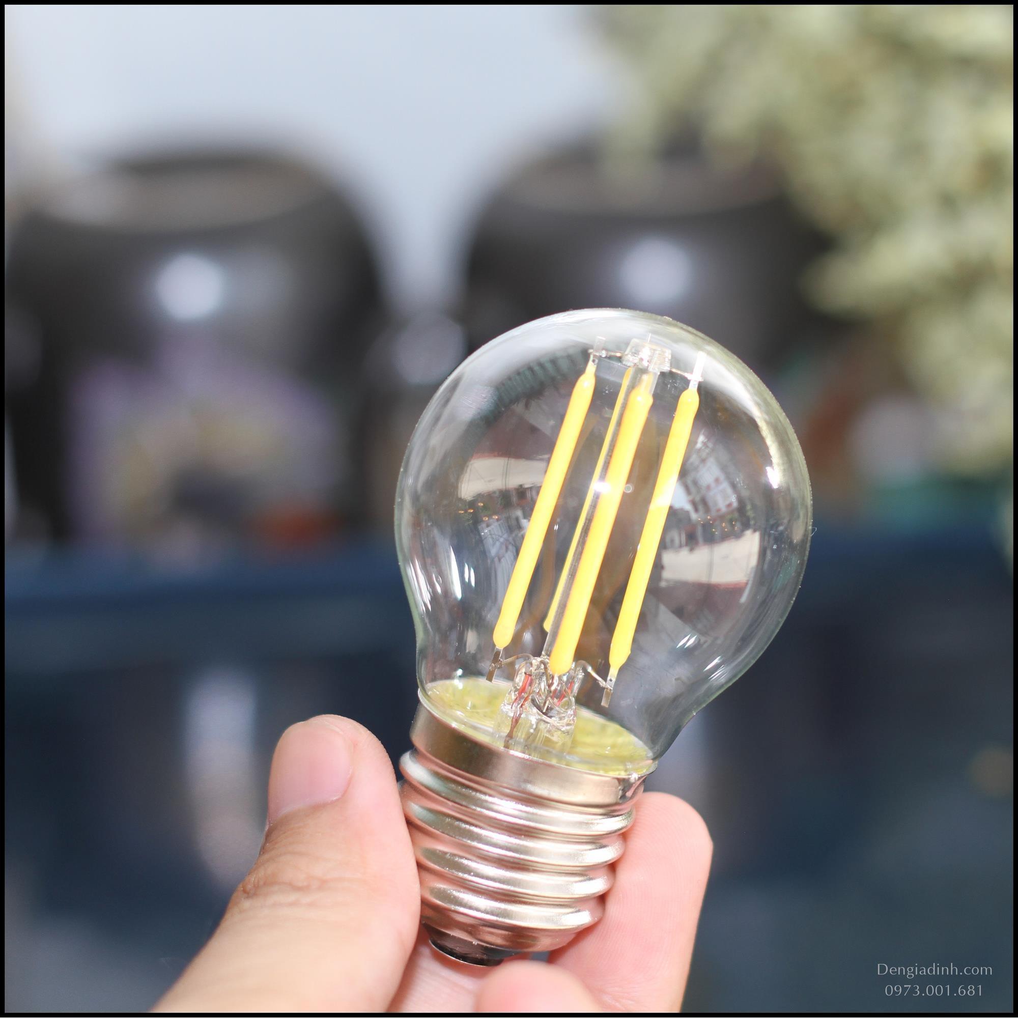 Bộ 10 Bóng Đèn Tròn trang trí Edison Vintage G45 E27 4W