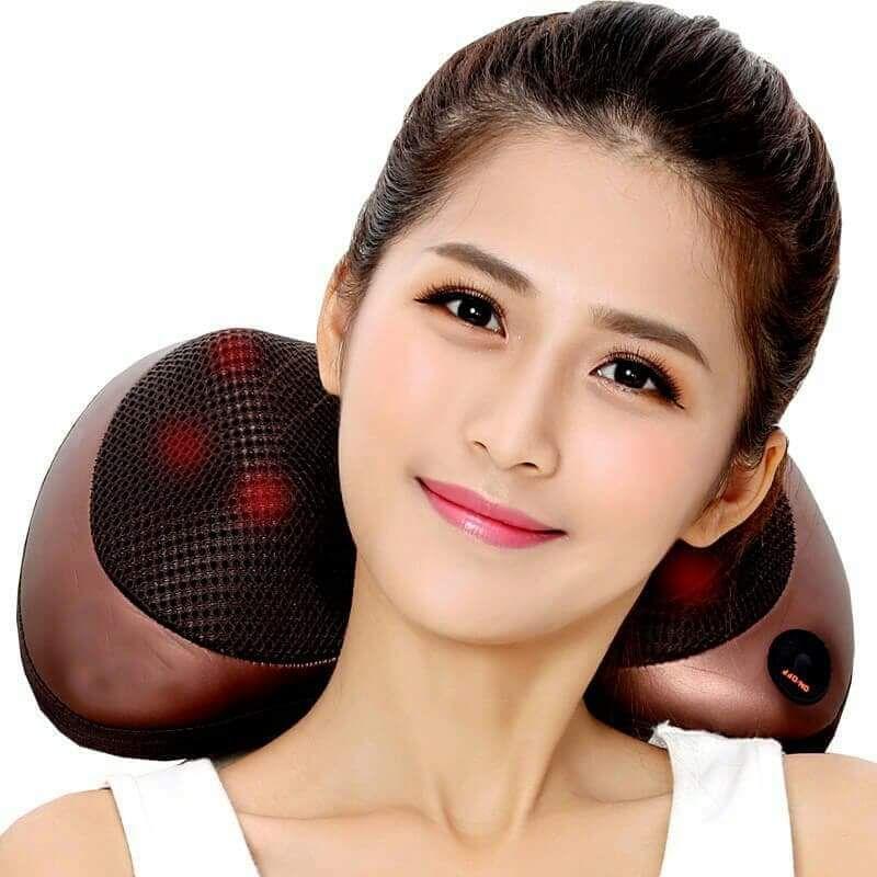 gối massage hồng ngoại 8  bi