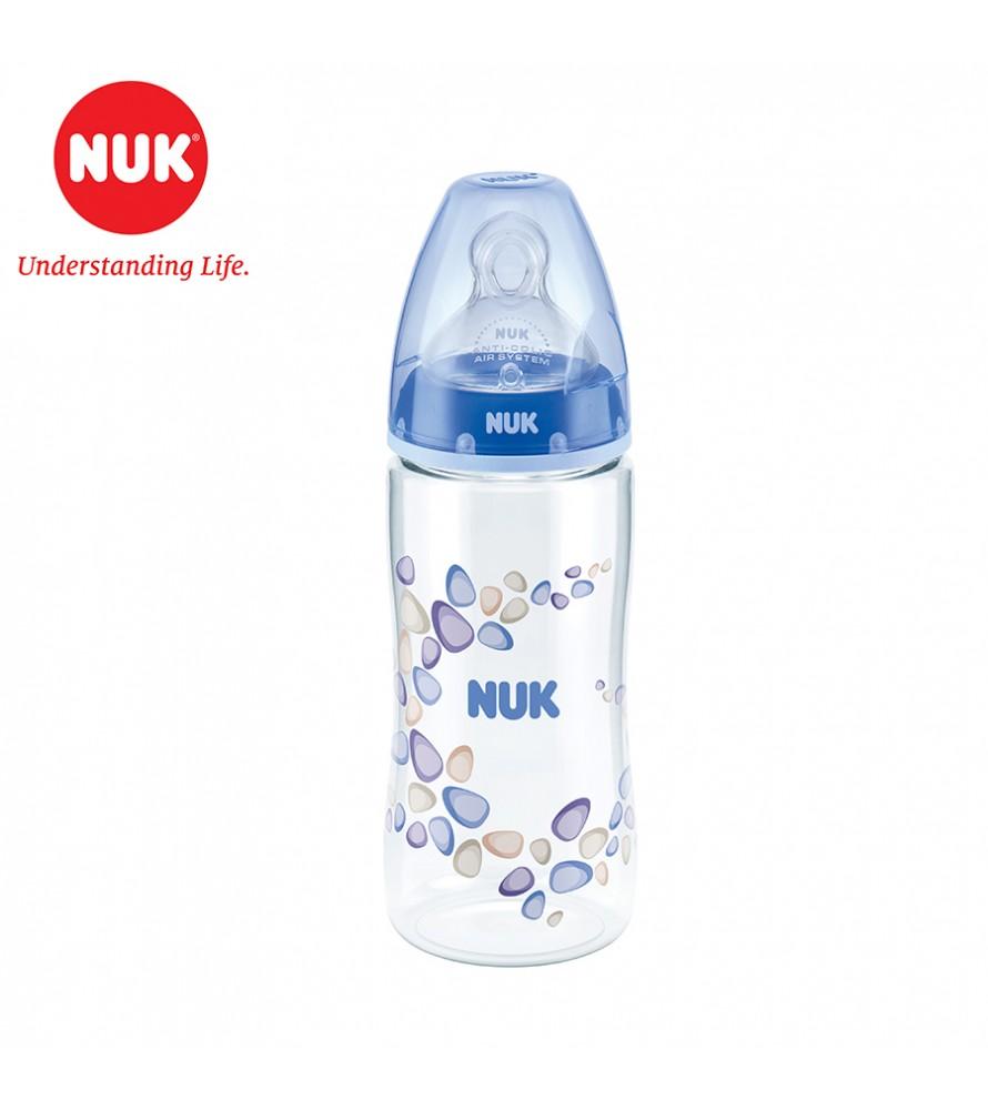 [HCM]Bình sữa Nuk PA 300ml núm ti Silicone S1M BS155