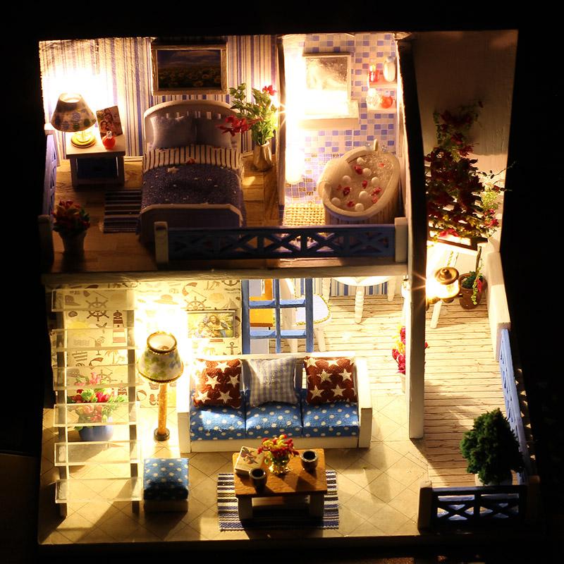 Nhà Búp Bê Barbie bằng gỗ lắp ráp Home Of Helen ( Tặng Mica) Quà tặng sinh nhật, đồ chơi cho bé