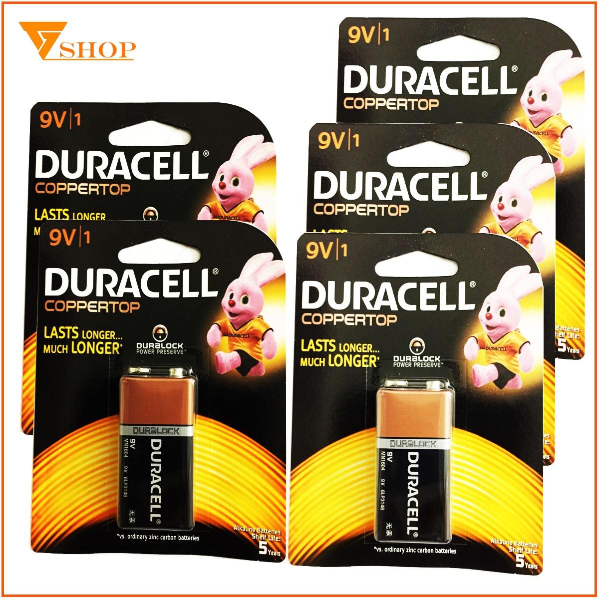 1 vỉ  pin 9V, pin vuông Duracell Alkaline (1 vỉ 1 viên)