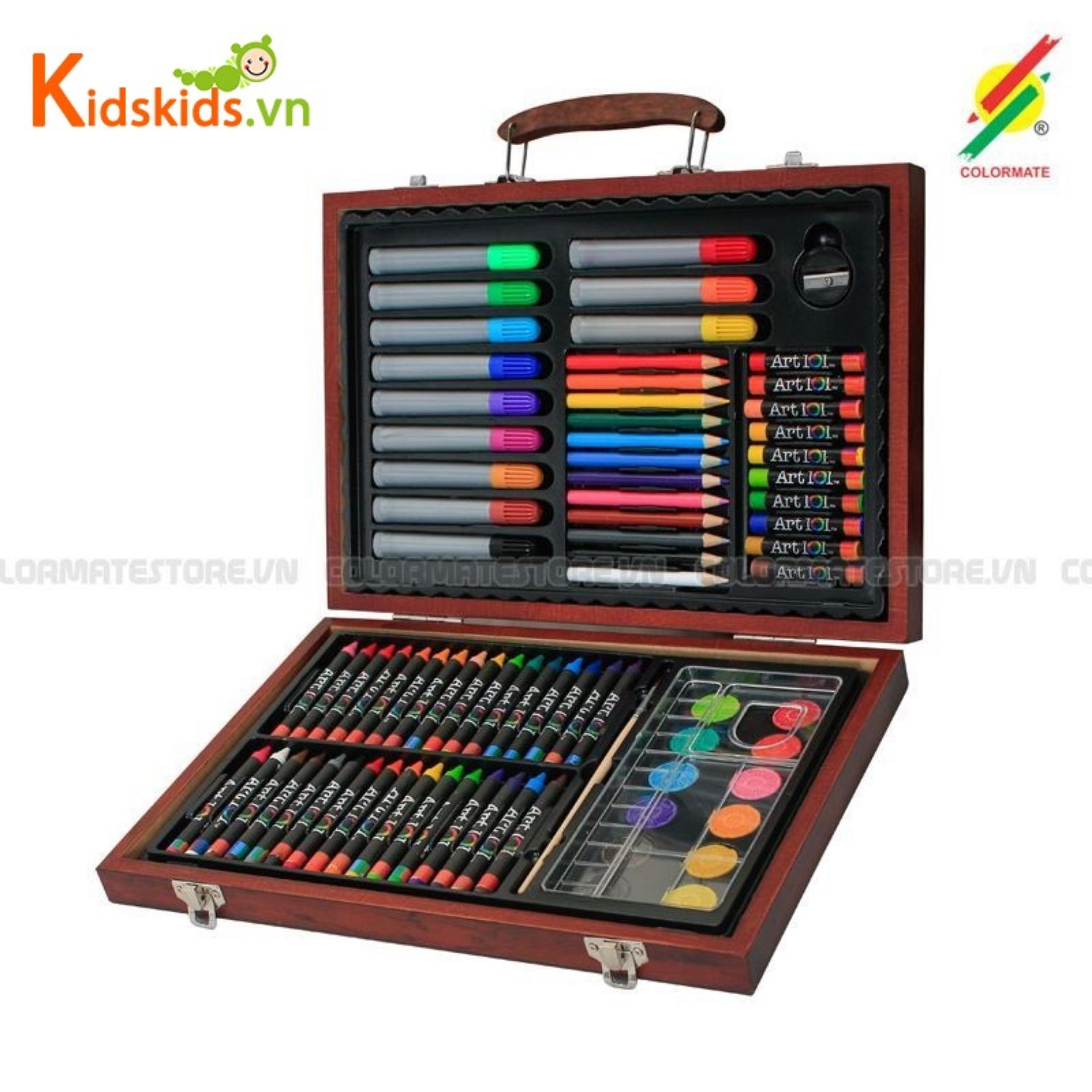 Bút màu hộp gỗ M 82 Colormate