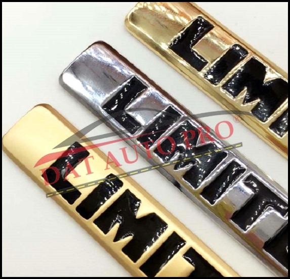 Tem Nổi  3D kim loại Limited màu crom.
