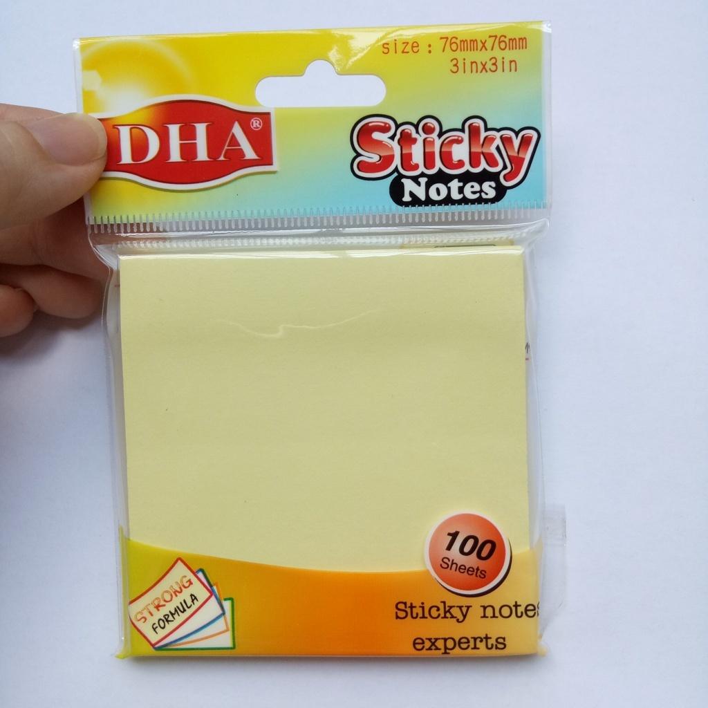 [HCM]Combo 2 xấp giấy note DH-9803 vàng nhạt size 3*3
