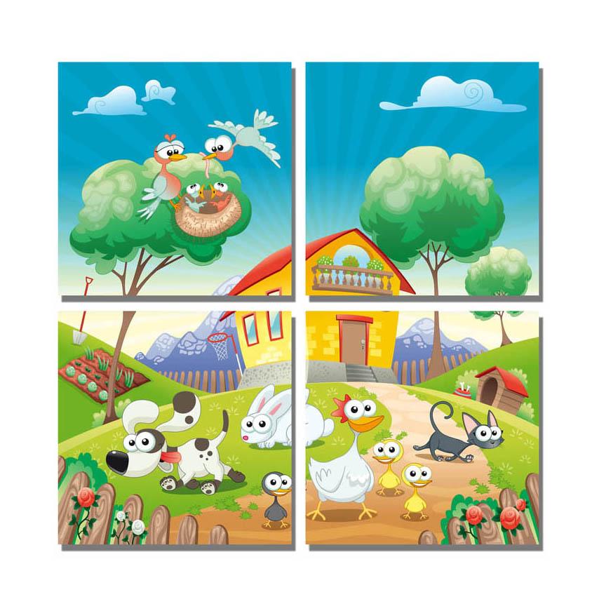 Tranh bộ Saigonposter Animal D30A