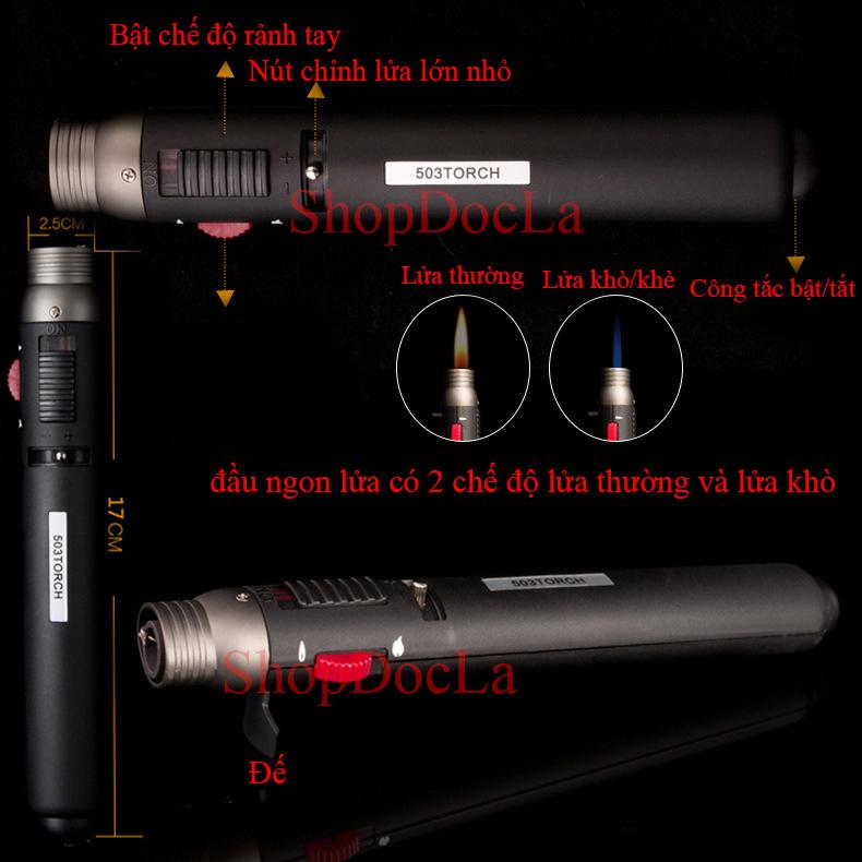 [HCM]Bật lửa khò honest 2 chế độ lửa Honest 503 (Không gas)