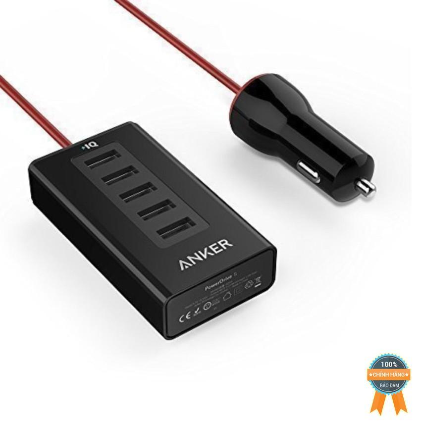 Sạc ô tô 5 cổng Anker PowerDrive 5 10A / 50W