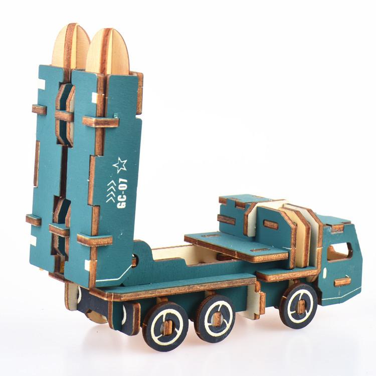 Đồ chơi lắp ráp gỗ 3D Mô hình Xe Quân sự Mini