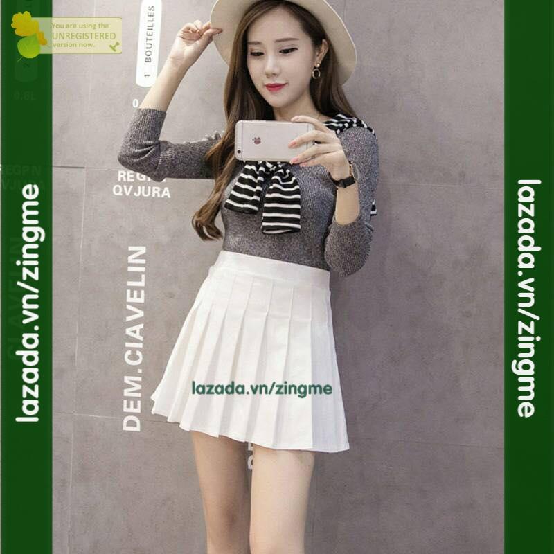 Chân Váy Tennis Trắng Nữ Tính Zingme