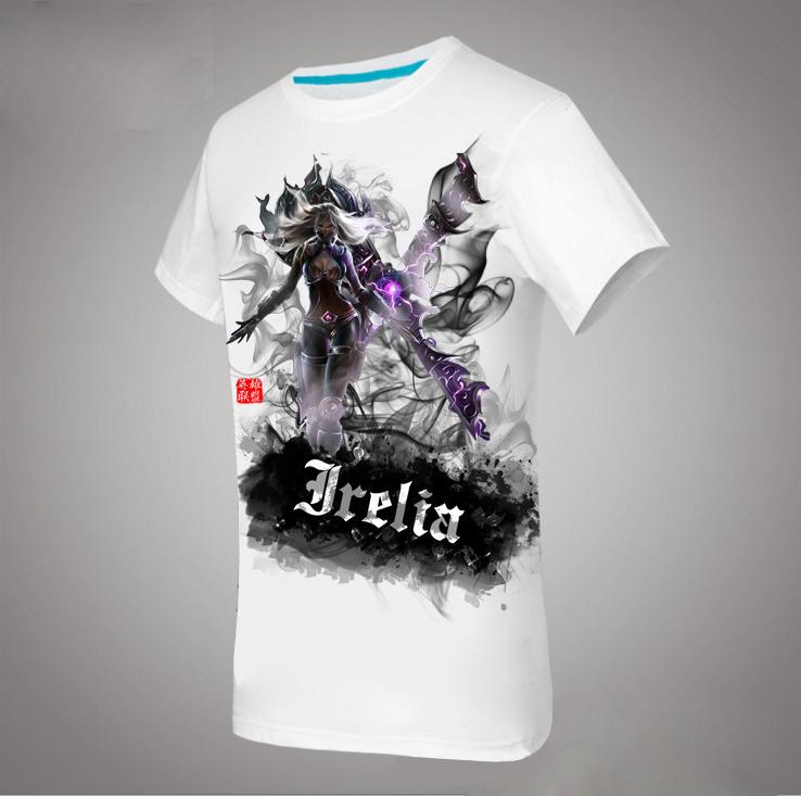 Áo thun nam form rộng cotton in cô gái Irelia 3D LMHT nhập khẩu