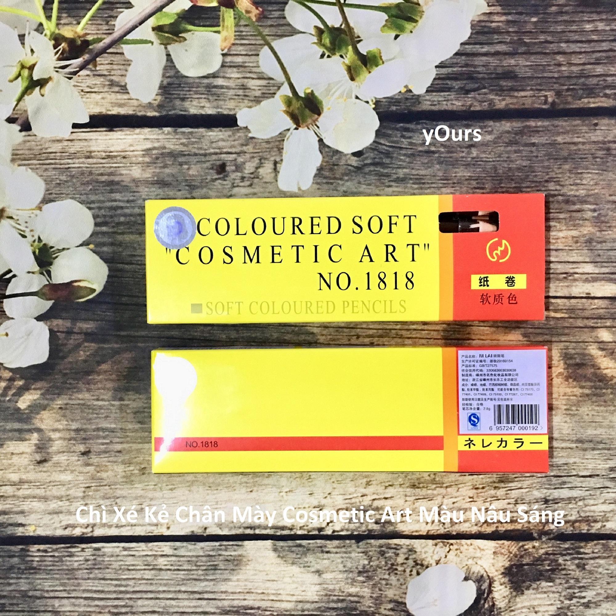 [Combo 2 Cây]  Chì Xé Kẻ Chân Mày Cosmetic Art Eyebrow Pencil Màu Nâu Sáng 2 Tem 1818 No.2 - Chì Kẻ Mày Cosmetic Art Eyebrow Pencil Màu Nâu Sáng 2 Tem 1818 No.2 - Chì Xé Cosmetic Art Eyebrow Pencil Màu Nâu Sáng 2 Tem 1818 No.2