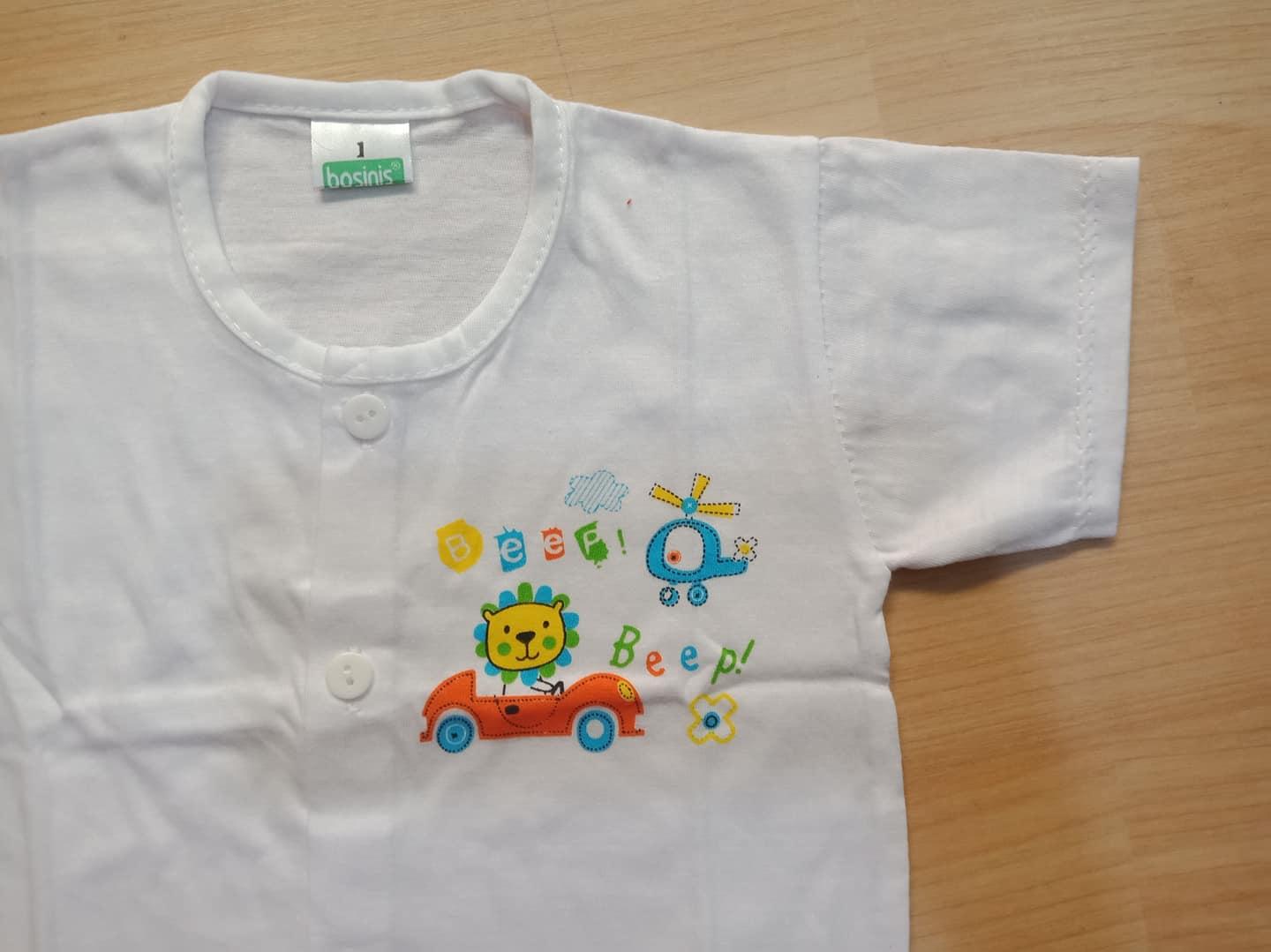 áo sơ sinh tay ngắn cotton 100% (COMBO 5 ÁO)(4kg đến 11kg)