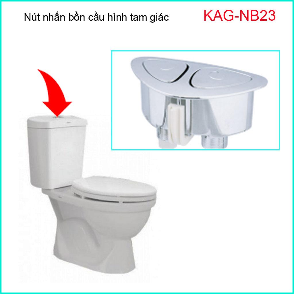 [HCM]Nút nhấn xả bồn cầu 2 nhấn KAG-NB23 nút nhấn xả bồn cầu hình tam giác nhấn êm sử dụng tốt