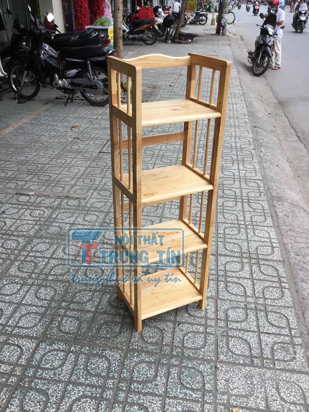 [HCM]kệ sách gỗ 4 tầng ngang 40