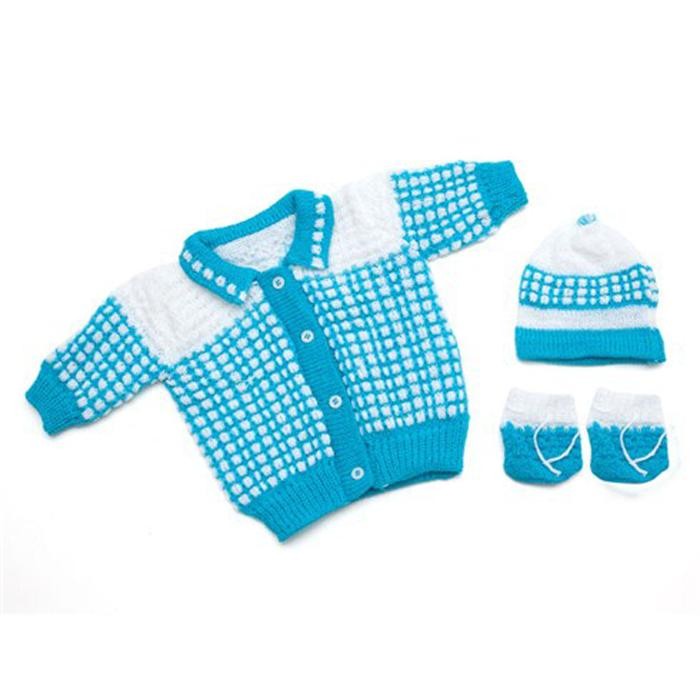 combo áo len+vớ tay+nón sơ sinh