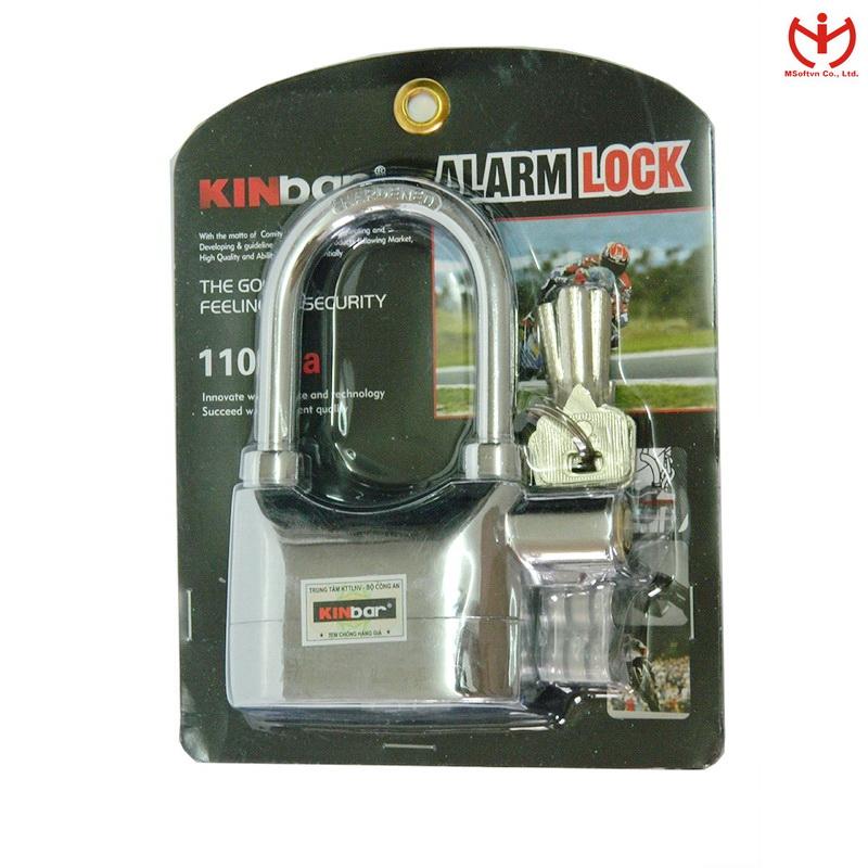 Ổ khóa báo động Kinbar còng dài màu trắng - LUTO SHOP