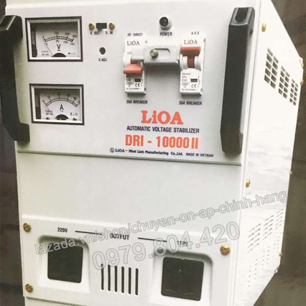 Ổn Áp Lioa 10KVA 1 Pha Dải 90-250V, Thế Hệ II 100% Dây Đồng