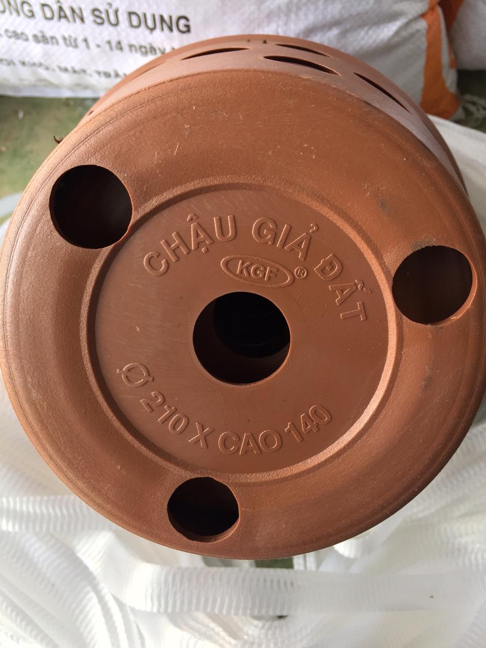 Combo 10 chậu giả đất phi 21 cao 14cm