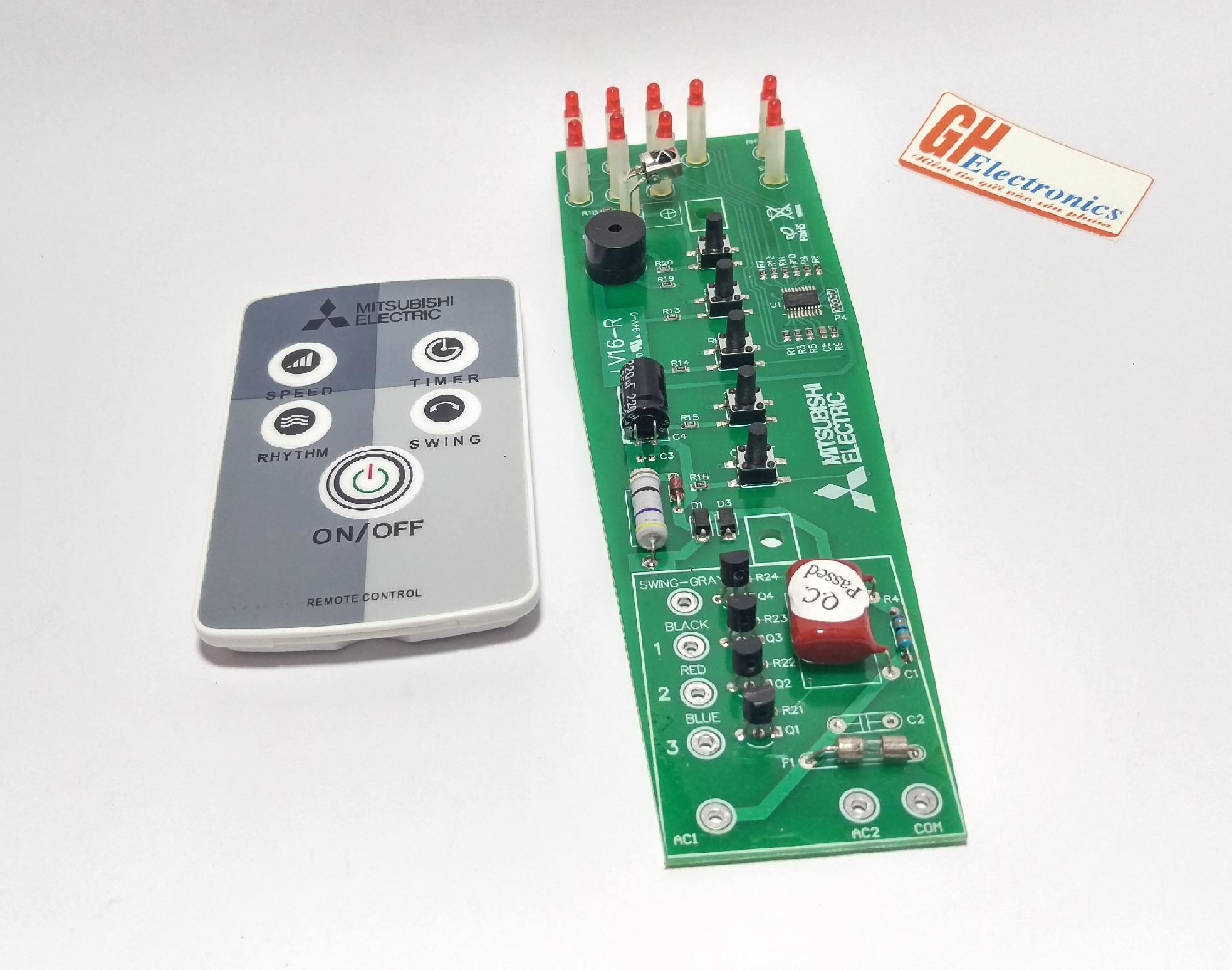 Bộ điều khiển từ xa và mạch quạt cây Mitsubishi chuẩn hãng
