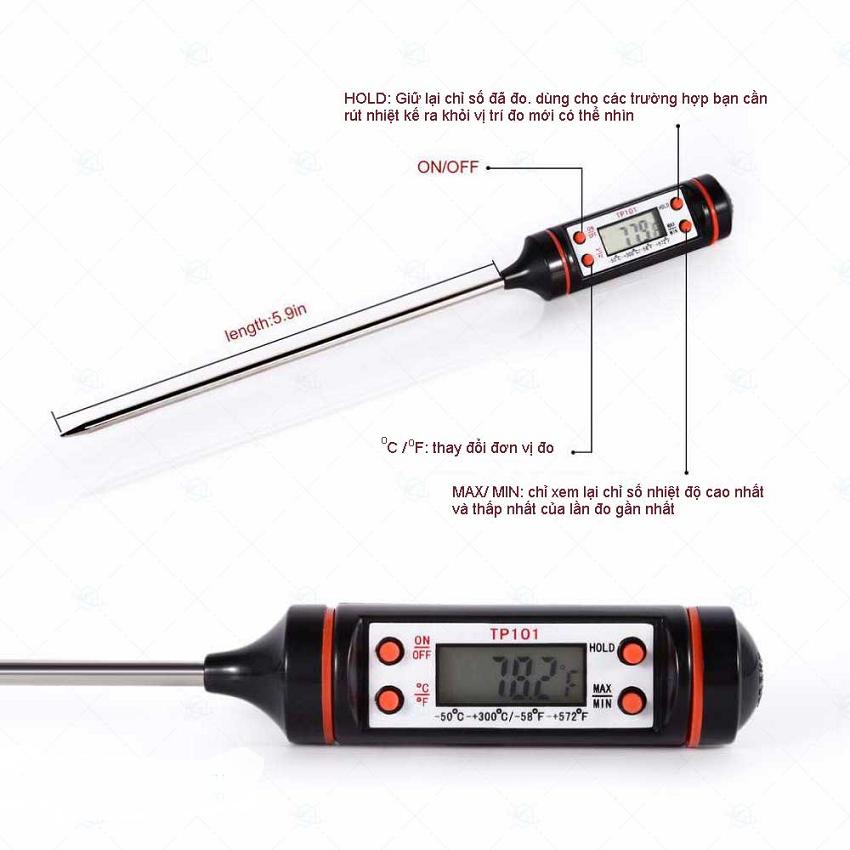 Nhiệt kế đo sữa, nước tắm, thực phẩm TP101