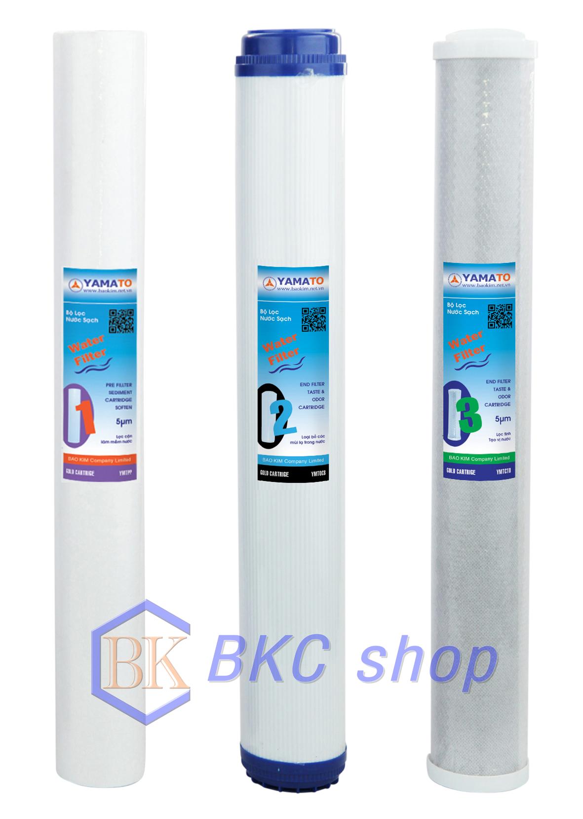[HCM]Bộ 3 lõi lọc thô 20 inch Yamato (Lõi lọc số 1 & 2 & 3)