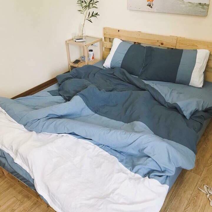BỘ CHĂN GA GỐI COTTON ĐŨI + RUỘT CHĂN MỎNG