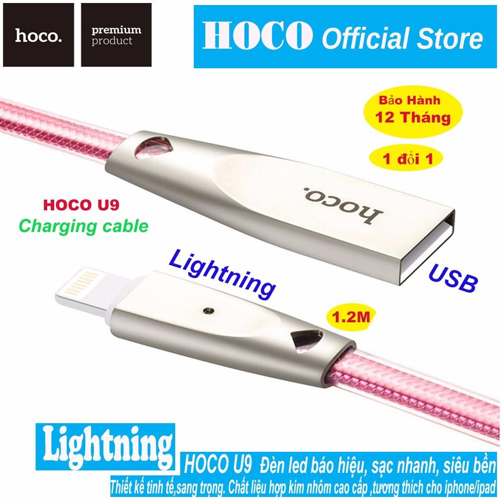 [HCM]Cáp Sạc Hoco U9 Cho Iphone 567 Có Đèn Led sang trọngcá tính