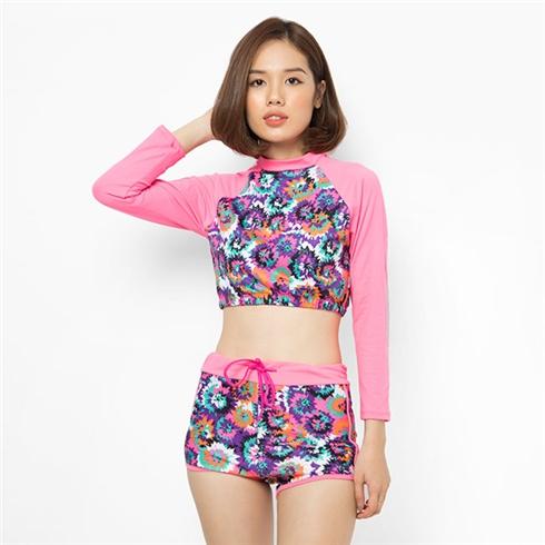 Bộ bơi dài tay croptop