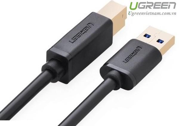 Cáp USB 3.0 AM to BM 2m Ugreen 10372 (Đen)