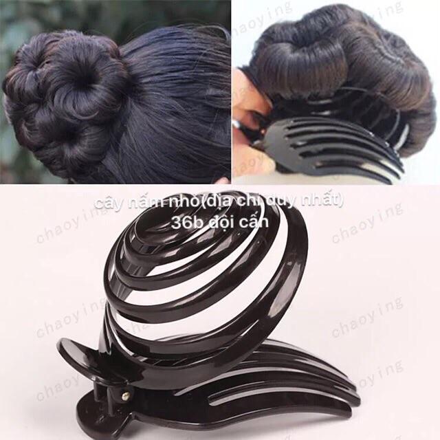 búi tóc giả hình bông hoa