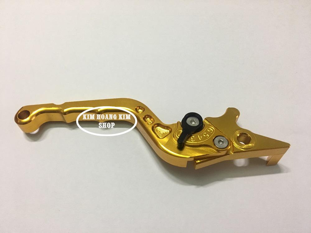Tay thắng Đĩa nhôm 6 số Shark Power dành cho xe Wave,Sirius...(màu Vàng)