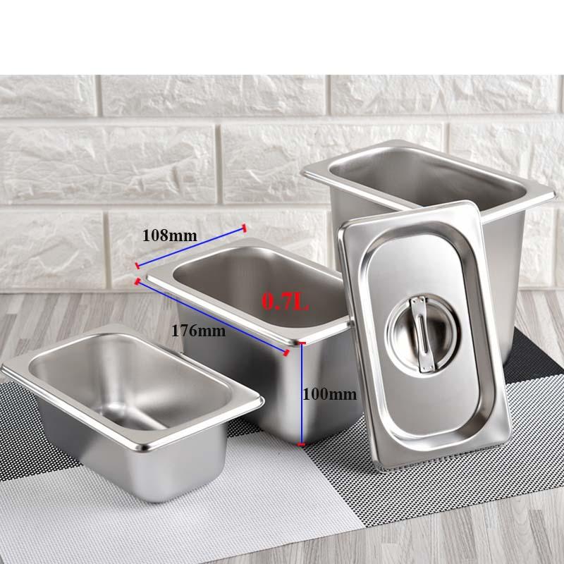 Khay inox GN 1/9 sâu 100mm đựng thực phẩm