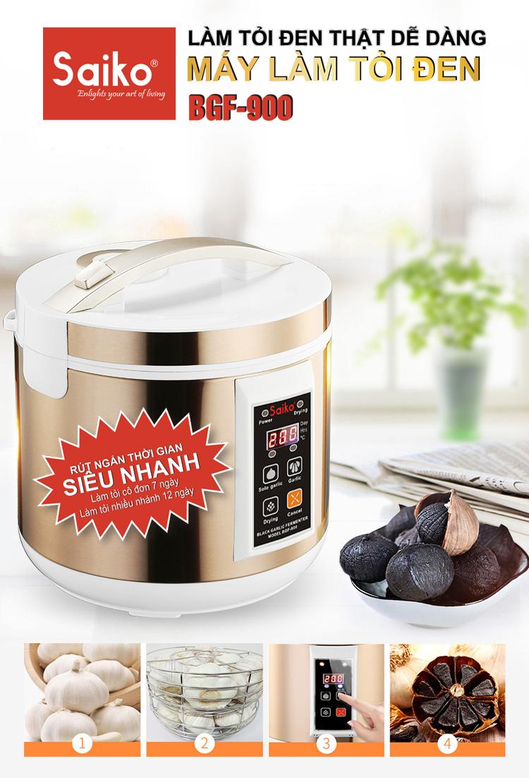 [HCM]Máy làm tỏi đen Saiko BGF-900 (GOLD)