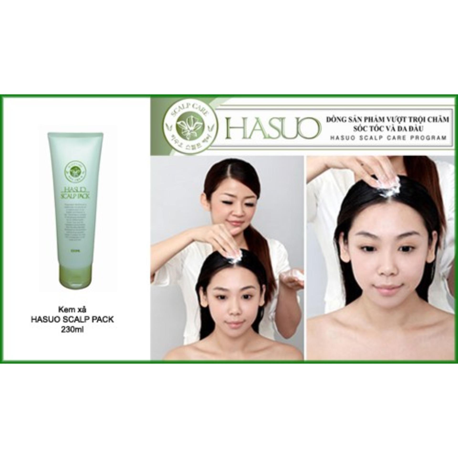 Combo gội xả chống rụng tóc và kích thích mọc tóc Hasuo 300ml/230ml