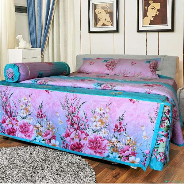 Bô chăn drap gối phủ chần gòn 100% coton cao cấp 160cmx200cm