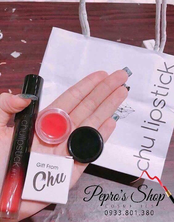 Son kem lì Chu Lipstick Màu 08 08 đỏ cam
