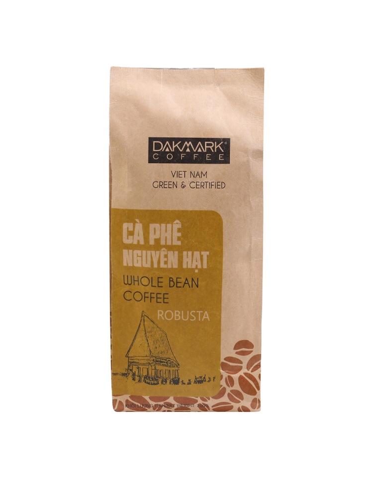 Cà phê Robusta Nguyên hạt DakMark 200g