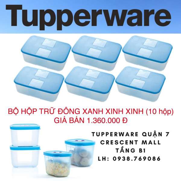 Bộ hộp đông Tupperware Xanh Xinh Xinh 10 hộp + KÈM QUÀ TẶNG HẤP DẪN