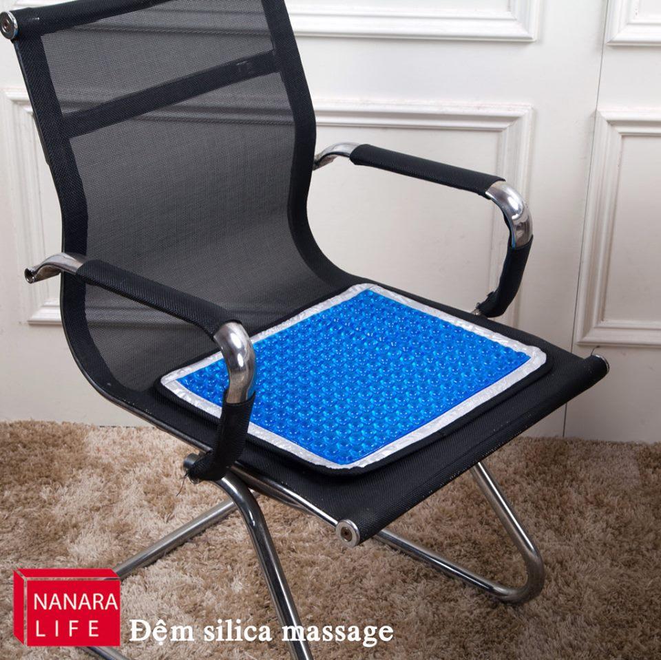 Đệm silica massage Nanara Life - Nhật Bản 60x90cm (Xanh da trời)