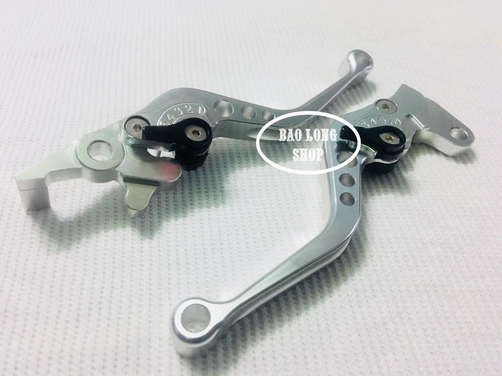 Tay thắng côn 6 số nhôm CNC dành cho exciter 135,150 (1 cặp) màu Bạc