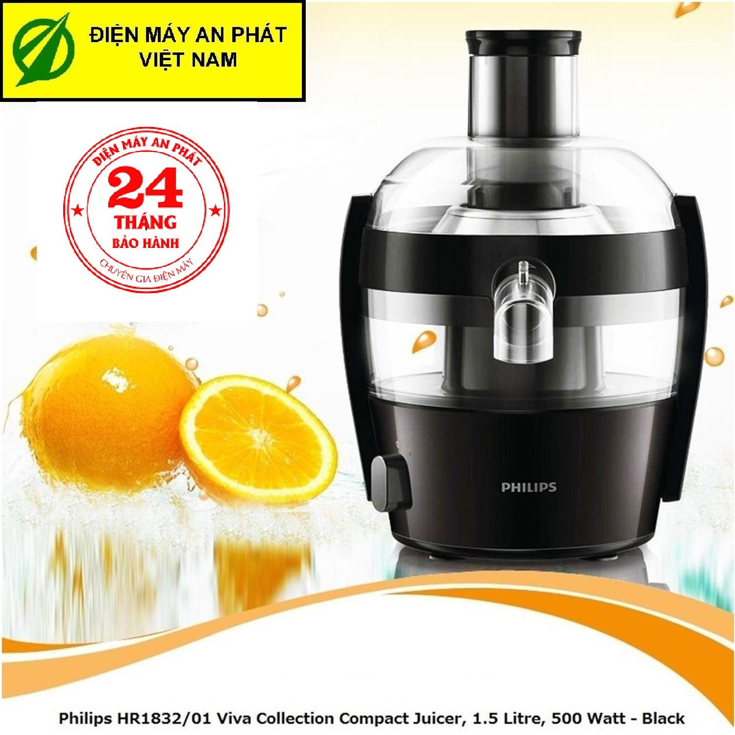 Máy ép trái cây Philips HR1832 (Đen) – Hàng nhập khẩu