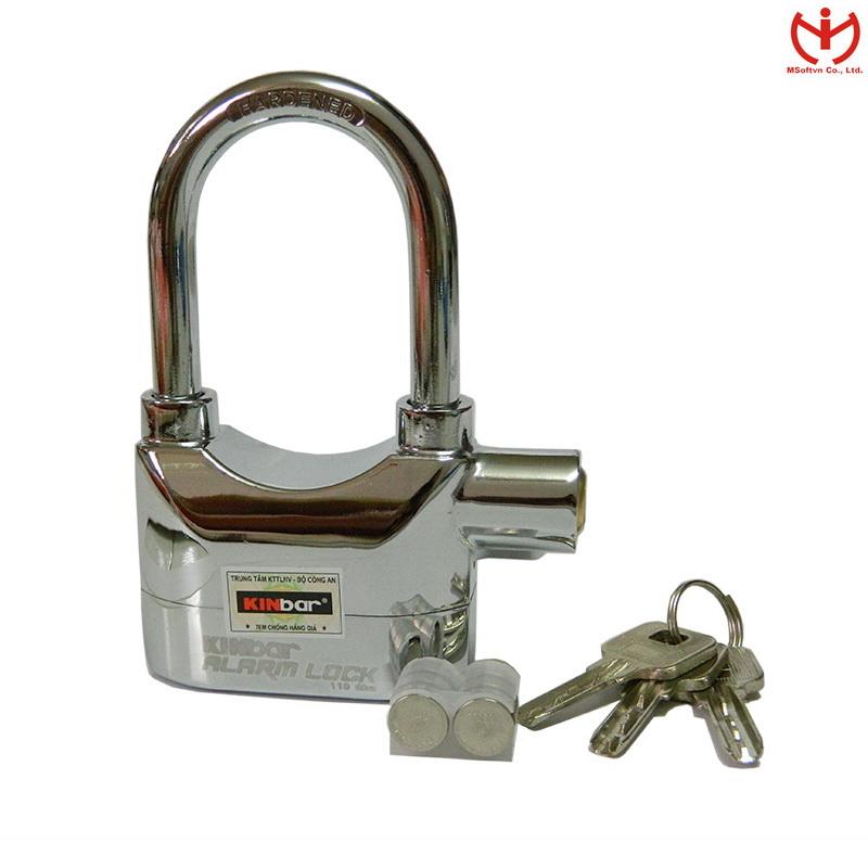 Khóa báo động Kinbar còng dài - Silver