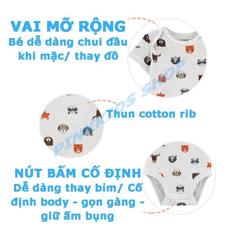 Set 5 bodysuit cho bé trai Carters Nhập Mỹ CA126H572 (Nhiều màu) 