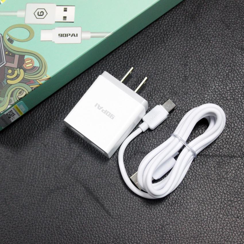 Bộ cáp sạc 2 cổng 90PAI PB-06 cáp Type-C