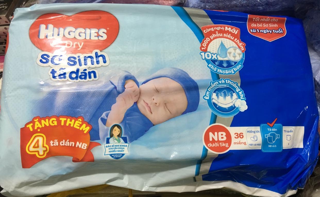 [HCM]Tã dán Huggies NB36 (tặng 4 miếng)