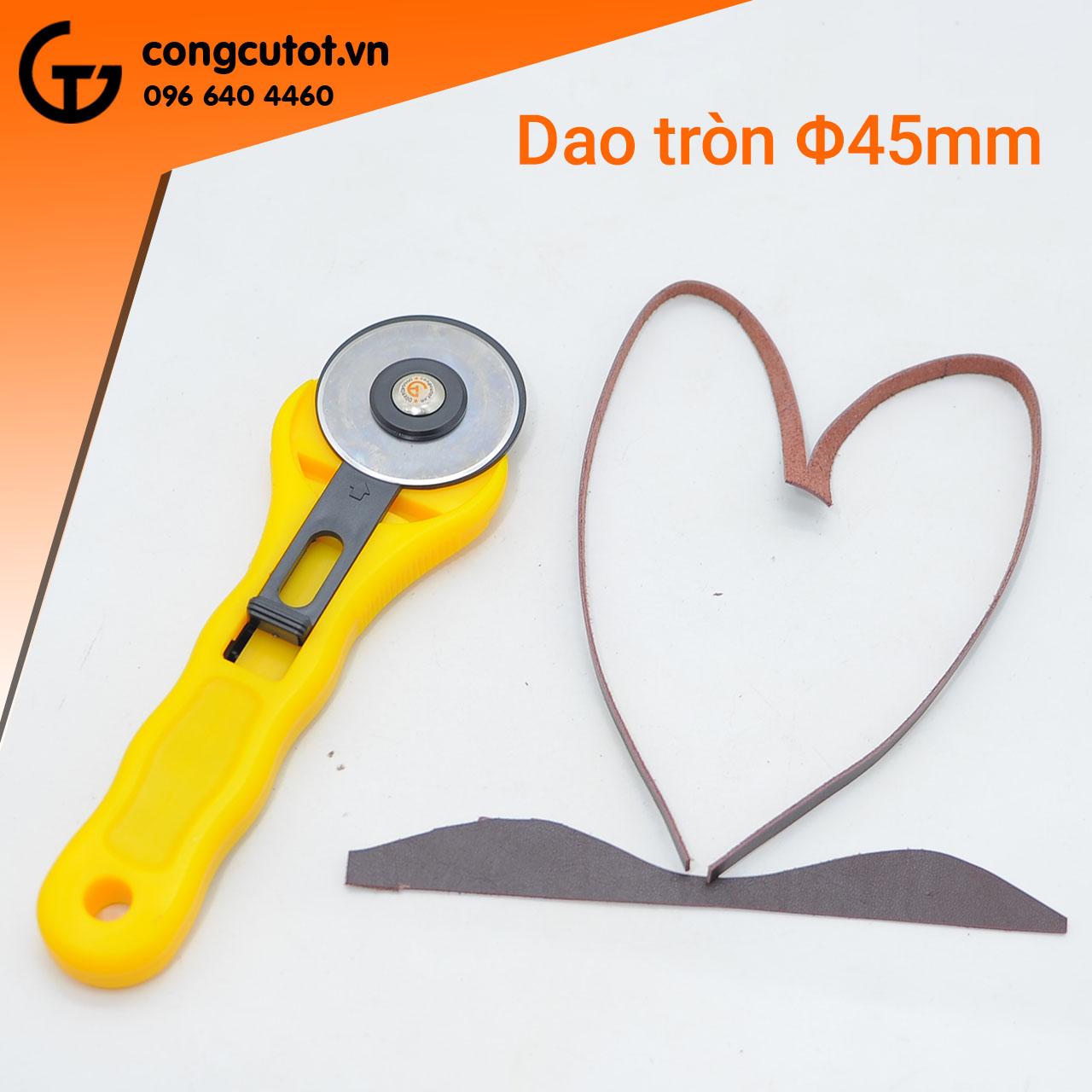 Dao cắt lưỡi tròn chuyên cắt giấy, vải, da 45mm