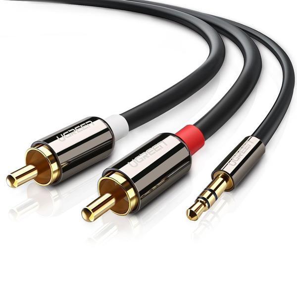 Dây audio 3,5mm ra 2 đầu rca dài 3m ugreen av116 10590