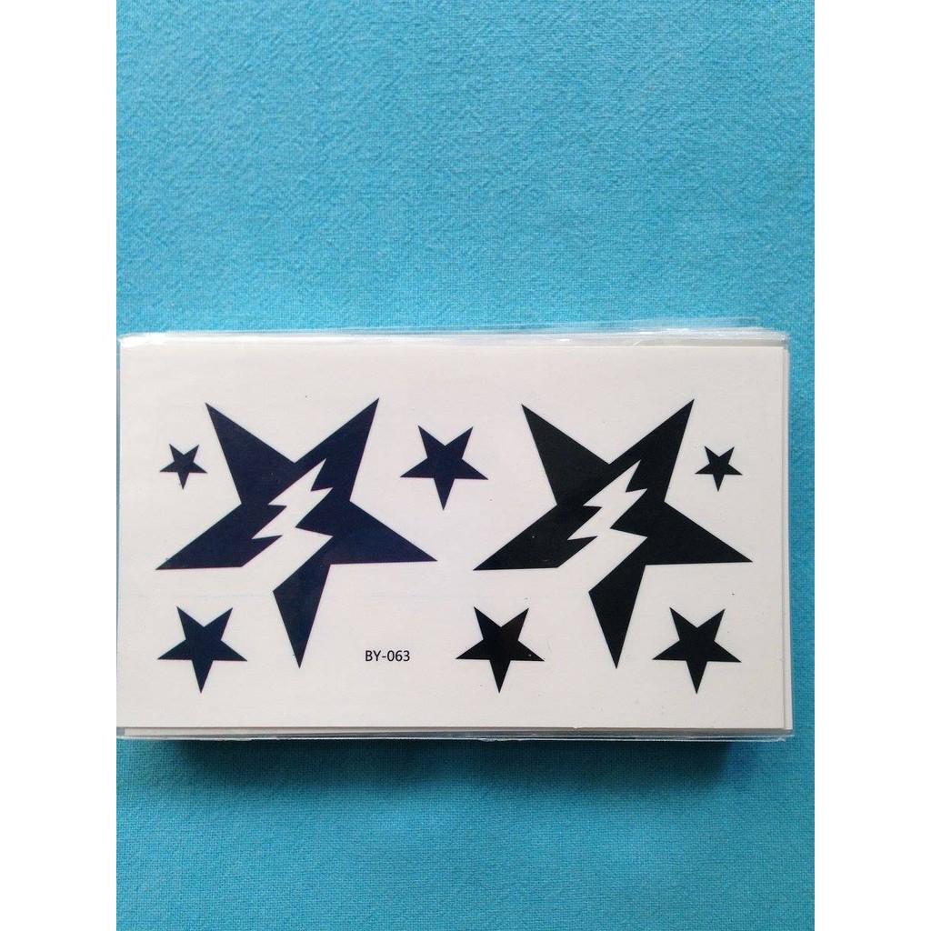 [HCM]hình xăm dán sao tia sét (mua 5t tặng mini tattoo)
